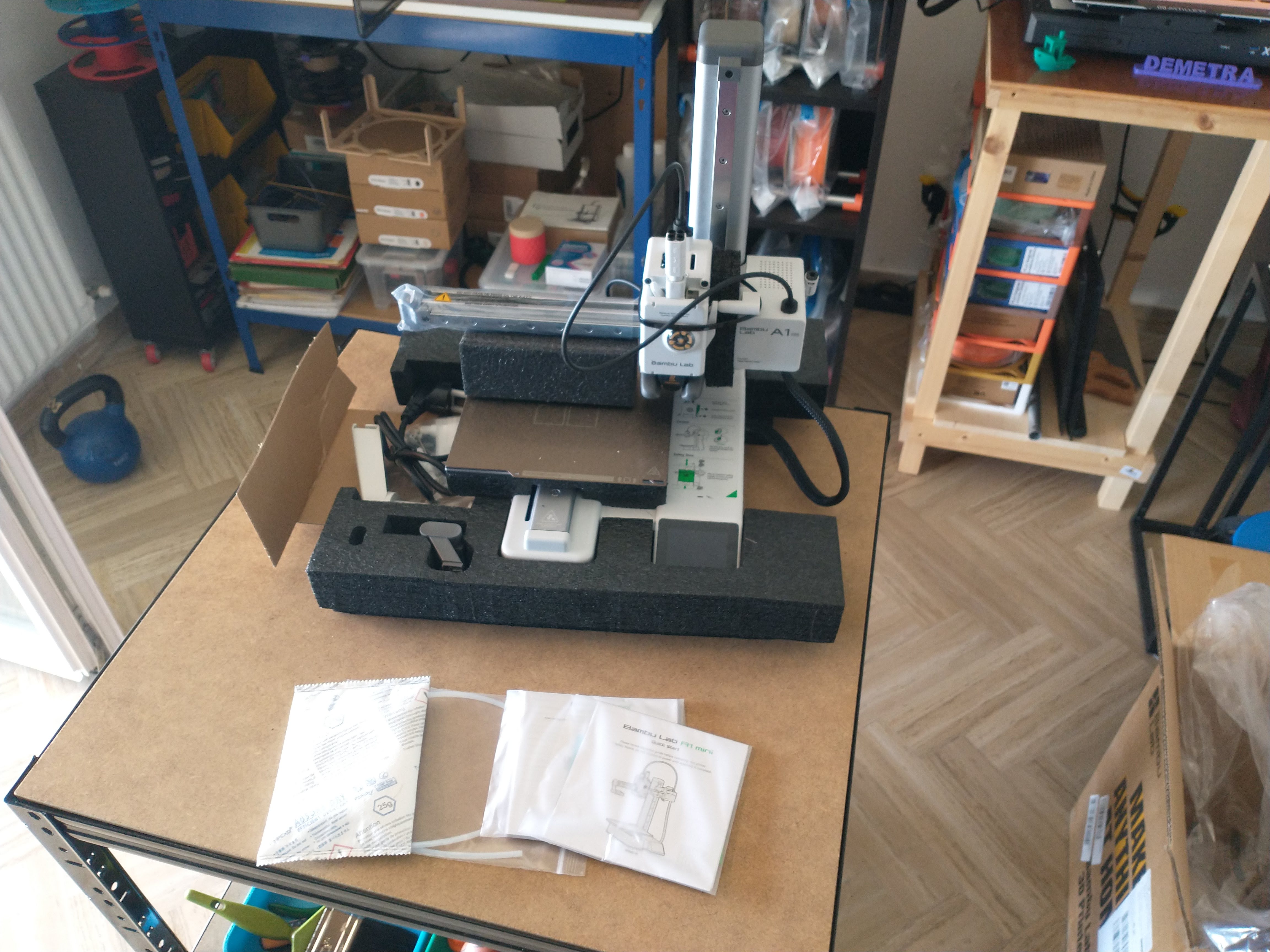 Bambulab A1 mini stampante estratta