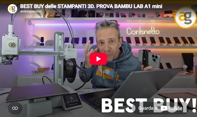 Recensione Bambu Lab A1 mini di Andrea Galeazzi Recensione Bambu Lab A1 mini di Andrea Galeazzi